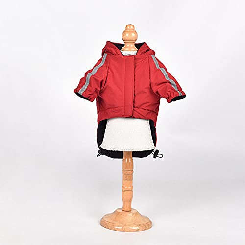 Hundebekleidung Welpenmantel Winter Warme Jacke wasserdichte Reflektierende Kleidung Für Kleine Mittlere Hunde Katze Haustierbekleidung,rot,XL von HUANSUN