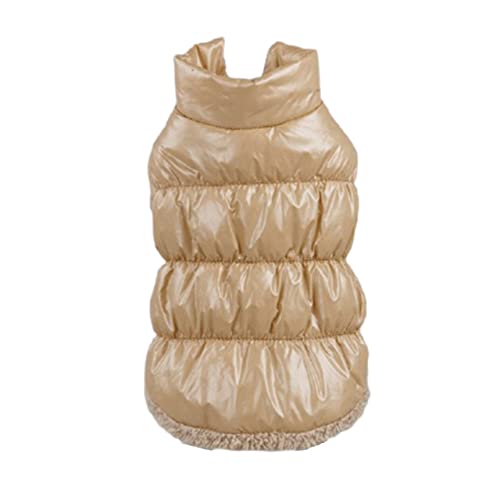 Hundebekleidung für kleine Hunde Mantel Winter Pet Daunenjacke Kleidung für Hunde Katzenbekleidung Warme Weste Kätzchen Katzenbekleidung,Beige,XXL von HUANSUN