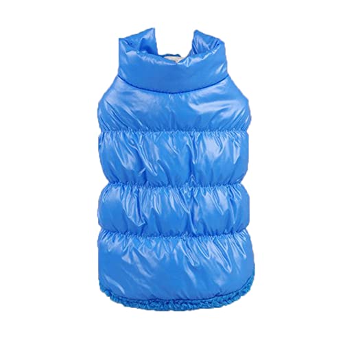 Hundebekleidung für kleine Hunde Mantel Winter Pet Daunenjacke Kleidung für Hunde Katzenbekleidung Warme Weste Kätzchen Katzenbekleidung,Blau,L von NC