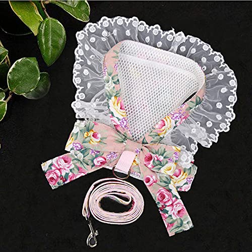 Hundegeschirr Weste Weiches atmungsaktives Hundegeschirr Nylon-Kleidungsleine für Hunde Welpenhalsband Katze Haustier Hund Brustgurt,Rosa,XL von HUANSUN