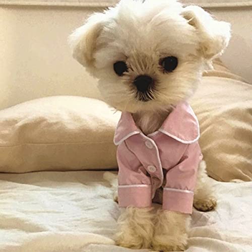 HUANSUN Hundepyjamas Winter Hunde Overall Mode Kleidung für Hunde Kleine Hundebekleidung Haustier Overalls,Rosa,S von HUANSUN