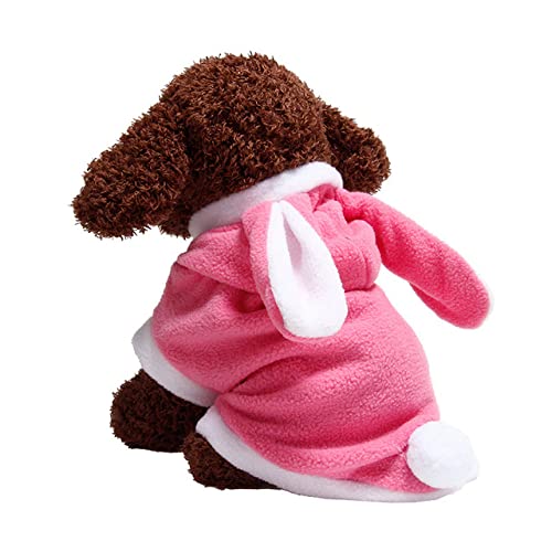 Hundetücher Pet verwandelt Sich in Hand-Fleece warme Hundekaninchen Winterkleidung süße Haustierkaninchenkleidung Welpenkleidung,Rosa,L von HUANSUN