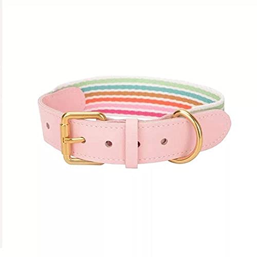 Luxus Mode Hundehalsband Leine Halskette Weiches Leder Hundehalsbänder Führt Zubehör,Halsband 2,M 33,43cm von HUANSUN