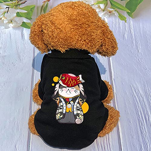 Neue Hundekleidung für kleine Hunde Elefanten bedruckter weicher Hund Pullover Kleidung für Hunde Winter Chihuahua Kleidung warmes Haustier Outfit,15,M von HUANSUN