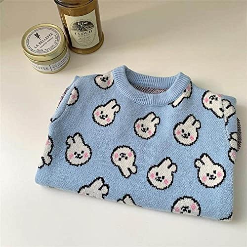 Neue Katze Kleidung Kleidung Kaninchen Cartoon niedlichen Haustier Pullover kleine Hundekleidung, Blau, L von HUANSUN