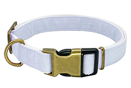 Nylon Hundehalsband Personalisiertes Hundehalsband für kleine mittelgroße Hunde,094,Blau,L von HUANSUN