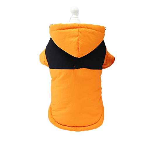 Pet Daunenmäntel Outdoor Warm und Mäntel für Hunde Teddy kleine Hundebekleidung für Herbst und Winter Hunde Hoody Zweibeiner,orange,L von HUANSUN