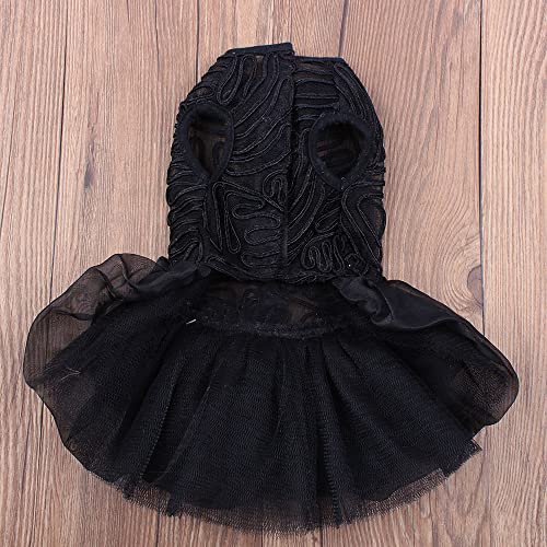 Pet Puppy Brautkleid Hollow Dogs Katzen Prinzessin Kleider Partykleid,Schwarz,M von HUANSUN