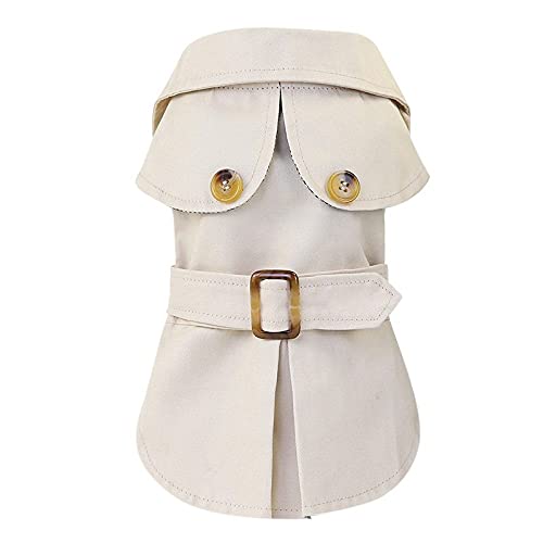 Pet Tricolor Warmer Mantel für Herbst und Winter für kleine Hunde Herbstjacke Hund hübscher Mantel Trenchcoat,K,L von HUANSUN