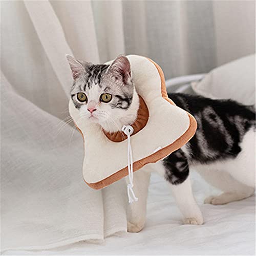 Pets Halsring Schutzhalsband Bedrucktes Haustierhalsband aus weicher Baumwolle Hund Katze verstellbares Halsband,Weiß,M von NC