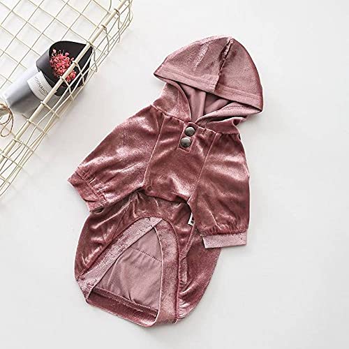 Samt Haustier Hundebekleidung Mode Haustier Hund Hoodie Kleidung für Hunde Haustierkleidung Katzenkleidung für kleine mittlere Hunde,Rosa,XXXL von HUANSUN