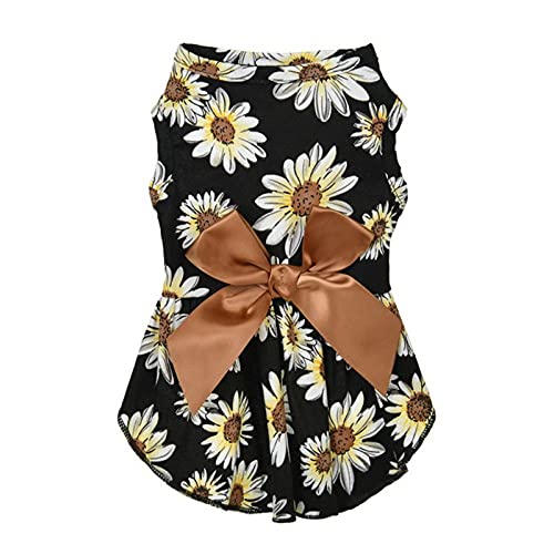 Sommer Hund Kleines Blumenprinzessinkleid   Hundekleid für Hunde Rock Hund Brautkleider Kleidung für Hunde Haustierkleid,C,S von HUANSUN