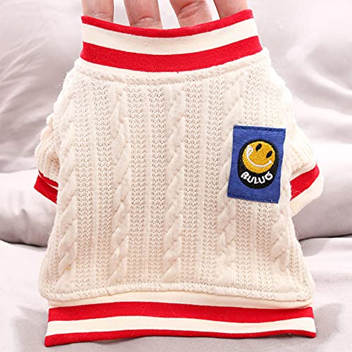 Strickpullover Haustierkleidung Hundemantel Hundebekleidung Kleines Kostüm Baumwolle Niedlich Herbst Winter Yollow Boy Maskottchen,2,S von HUANSUN