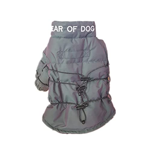 Verdickte reflektierende Daunenjacke Hundebekleidung Herbst Winter Warme mittlere und kleine Kleidung,Laser-Daunenjacke,XXL von HUANSUN