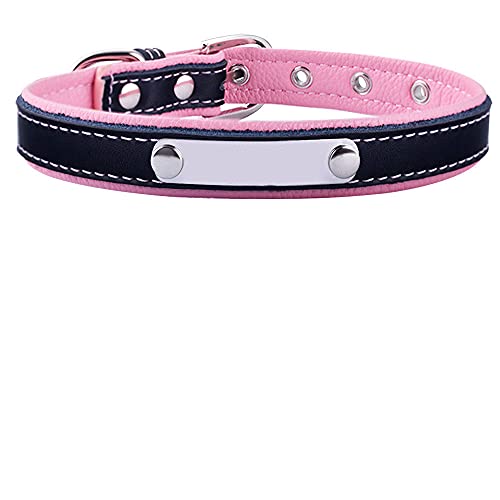 Verstellbares personalisiertes Hundehalsband aus Leder Puppy XS L Welpenhalsband,M,L von HUANSUN