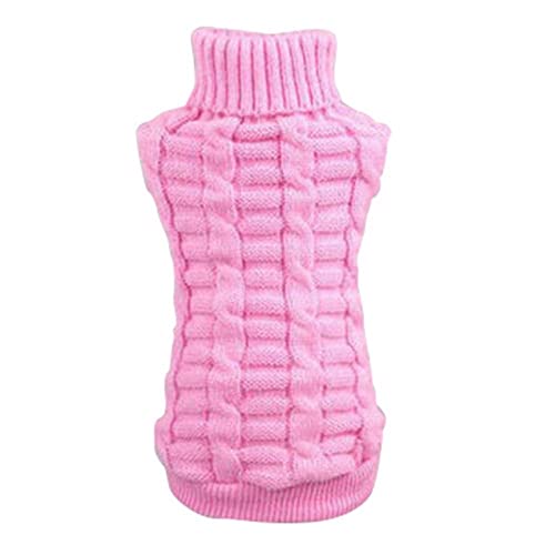 Warme Hundebekleidung für Haustierkleidung Welpen Pullover Hundemantel Outfit für kleine Hunderassen Haustierkostüme,Rosa,XL von HUANSUN