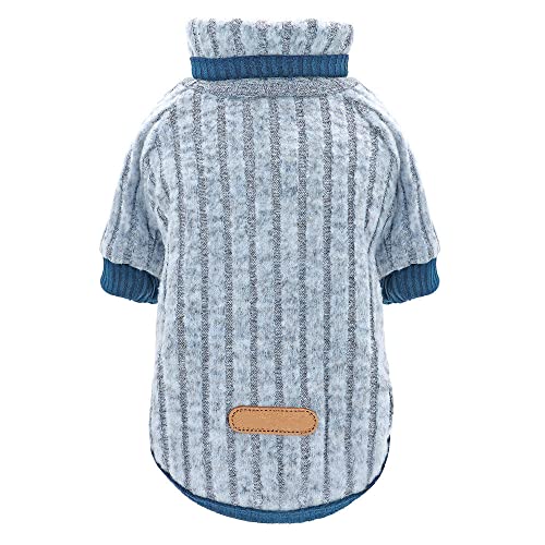 Weiche Haustier-Hundekleidung Netter Winter-Hundekatzen-Pullover-Strickmantel-Welpen-Kleidung für Chihuahua-Haustier-Kleidung,Blau,2XL von HUANSUN