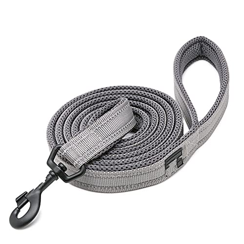 Weiche Hundeleine in Geschirr und Kragen Reflektierendes Nylon Mesh Walking 11 Farbe 200cm,grau,M 2cmX200cm von HUANSUN