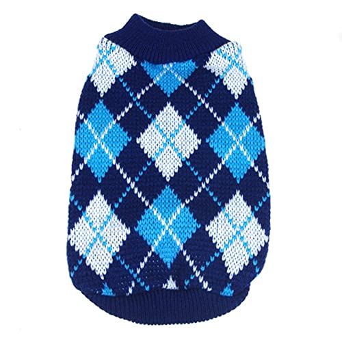 Winter Druck Katze Hund Kleidung Warmer Pullover Für Welpen Haustier Kleidung Mantel Stricken Häkeltuch XS-XXL,06,M von HUANSUN