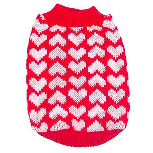 Winter Druck Katze Hund Kleidung Warmer Pullover Für Welpen Haustier Kleidung Mantel Stricken Häkeltuch XS-XXL,14,XXL von HUANSUN