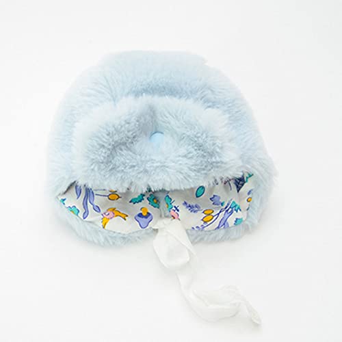 Winter Haustier Baumwolle gefütterte Kleidung Warm Plus Fleece Jacke Anzug Hut Für Hunde Zubehör Corgi Teddy Kleiner Welpenmantel,Hut(Blau),XL von NC