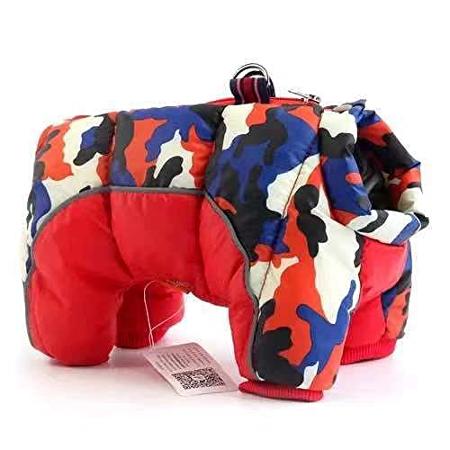 Winter Haustier Hundebekleidung Kleine Mittelgroße Hunde Reflektierende dickere Jacke Baumwollmantel Daunenjacken,R Camouflage,22 von HUANSUN