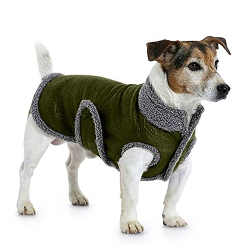 Winter Warme Hundekleidung Verdickung Baumwollkleidung Für Haustiere Rollkragen Hundemantel Vierbeiniger Plüsch Lässige Haustierkleidung,1 Armeegrün,XXXL von HUANSUN