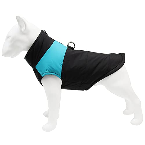 Winterhundekleidung verdicken warme Hundebaumwollmantel-Jackenweste für Welpen kleine große Haustierkleidung,YF0001,Blau,46cm,35cm,38cm von HUANSUN