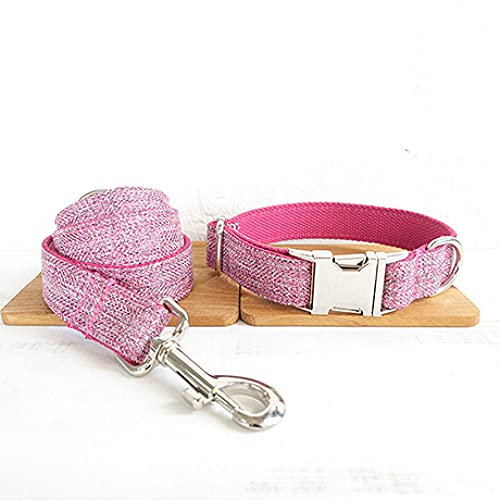 hochwertiges grundlegendes Hundehalsband langlebig gepolsterte personalisierte Hundehalsbänder für Haustiergeschenk 5 Größen, Hundehalsband Leine Set, XL von HUANSUN