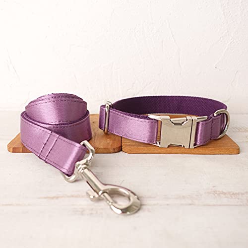 personalisierte Hundehalsband Leine verstellbares Welpen Namensschild Halsband 5 Größen, Hundehalsband Leine Set, XL von HUANSUN