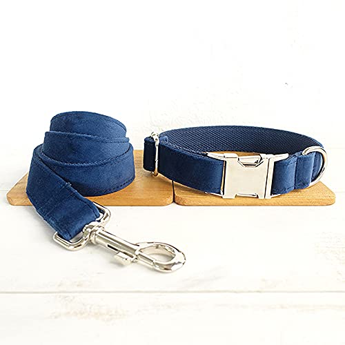 verstellbares Hundehalsband Hundeleine Metallschnalle Welpenhalsband Heimtierbedarf 5 Größen, Hundehalsband Leine Set,L von HUANSUN