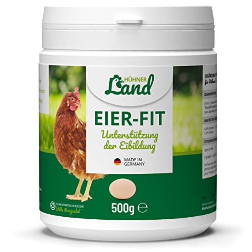 HÜHNER Land Eier-Fit für Legehennen 500g - Futterergänzung für Hühner, Legeleistung Zusatz für Hühner, Zusatz Eier, Eibildung, kräftiger Dotter, stabile Schale, gesunde Eier, Vitamine von HÜHNER Land