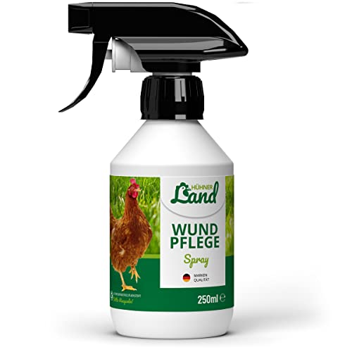 HÜHNER Land Wundpflege Spray 250ml für Hühner & Geflügel - Kolloidales Silberspray Wundspray für Tiere, Silberspray, Sprühpflaster, Spray Wundversorgung & Desinfektion von HÜHNER Land