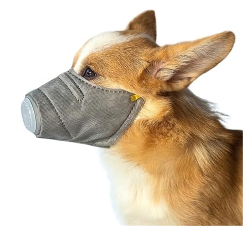 HUFENYU 3 Stück Hundemaske, Atemschutzmaske for Hunde, verstellbare Gasmaske for Hunde, Rauchmaske for Hunde, Wiederverwendbare Maulkörbe for große und kleine Hunde(M) von HUFENYU