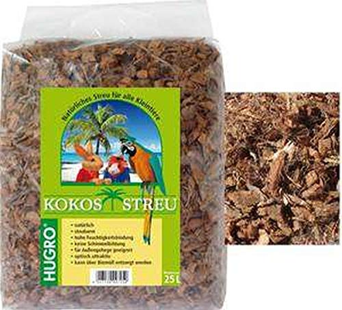 Hugro Kokosstreu 25 Liter Käfigeinstreu Vogel Nager staubarm von Hugro