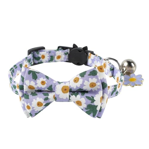 HUIFACAI Halsband mit Blumendruck, Baumwolle, für S, M, L, S, Breakaway-Halsband, Camping, Reisen von HUIFACAI