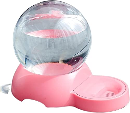 Tragbare Hund Wasser Flasche Haustier Katze Ball Automatische Blase Spender Transparent Tragbare Hund Wasser Flasche Feeder(Ash) von HUIHHAO