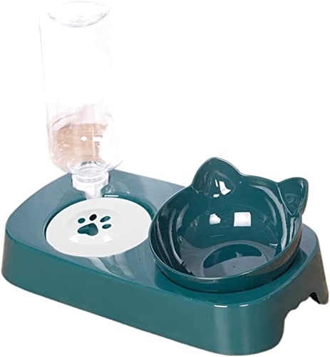 Tragbare Hunde-Wasserflasche, niedliche Katzenohren-Form, Futternapf + Wasserflasche, Heimtierbedarf, Hunde- und Katzenspender, Schüssel-Tränke-Set, Futterspender for Welpen, Kätzchen, Haustierprodukt von HUIHHAO