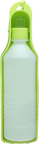 Tragbare Hundewasserflasche, 500 ml, tragbare Hundewasserflasche, Haustier-Wasserflaschen for Hunde, Wasserspender, Welpen-Reise-Trinkbecher mit Futternapf(Lemon) von HUIHHAO