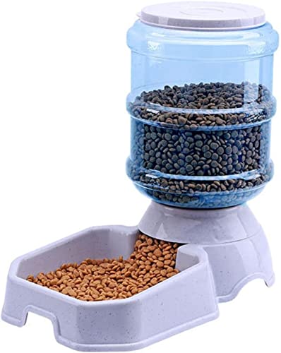 Tragbare Hundewasserflasche, automatischer Futterautomat for Haustiere, Katzen, 3,8 l, Futterspender, Hundenapf, Wasserflasche, große Kapazität, Futter- und Wasserspender for Hunde, Katzen, Haustierpr von HUIHHAO