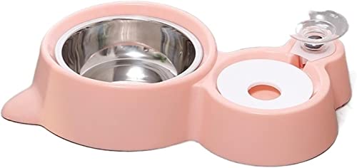 Tragbare Hundewasserflasche, automatischer Haustier-Wasserspender, Futternapf for Hunde und Katzen, Futterspender for Haustierprodukte aus Silikon(B-Pink) von HUIHHAO