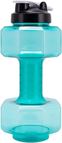 Tragbare Hundewasserflasche 2,6 l, Sporthantel, Wasserflasche for Sport, Fitness, Radfahren, Camping, Kaltwasserflasche, Fitness-Futterspender(Verde claro) von HUIHHAO