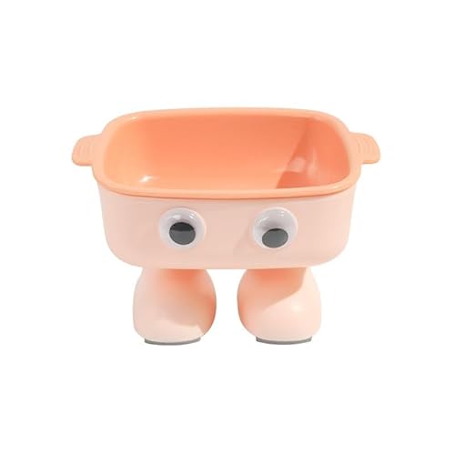 HUIJIQX KICPUK Katzennapf, hoher Fuß, Hundenapf, Nackenschutz, Katzen, Welpen, kleine Hunde, Futter- und Wassernäpfe, Haustier-Futterstation (PS394-pink) von HUIJIQX