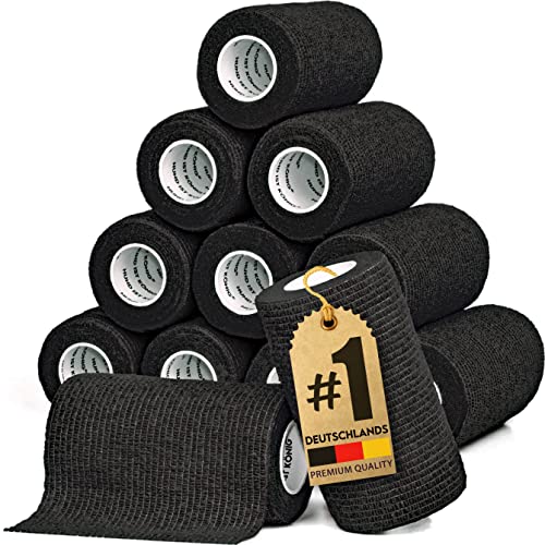 HUND IST KÖNIG® Verband selbstklebend, elastische Binde 12x4,7m selbstklebende Bandage, Haftbandage selbstklebend für Mensch & Tier, Binden Verband selbstklebend, Fixierbinde selbsthaftend von HUND IST KÖNIG