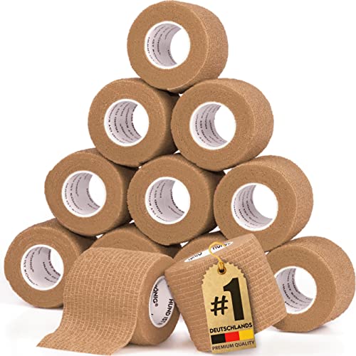 HUND IST KÖNIG® Verband selbstklebend, elastische Binde 12x4,7m selbstklebende Bandage, Haftbandage selbstklebend für Mensch & Tier, Binden Verband selbstklebend, Fixierbinde selbsthaftend von HUND IST KÖNIG