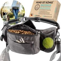 HUND IST KÖNIG ® Bauchtasche für Leckerlis & Hundezubehör grau von HUND IST KÖNIG