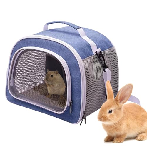 Atmungsaktive Tragetasche für Kleintiere – Schultertasche für kleine Haustiere, atmungsaktive Hamster-Reisetasche, tragbare Tragetasche für Kleintiere für Reisen von HUNJHYC
