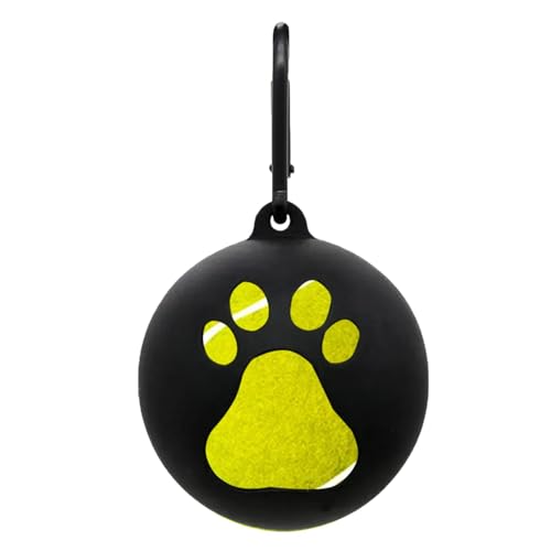 HUNJHYC Hundeballhalter – Hundeballhalter für Gürtel, Silikon-Tennisballhalter, Hundetrainingsausrüstung, Handfrree Hundeleinenbefestigung, tragbares Haustierspielzeug für Hund, Welpen, Outdoor von HUNJHYC