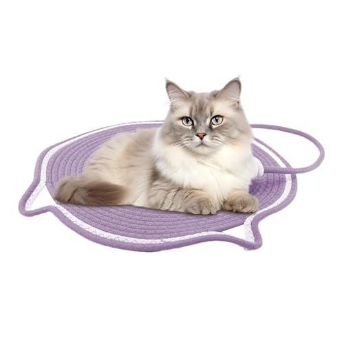 Kratzpads für Katzen, rund, mit Ohren, Trainingsspielzeug, Möbelschutz, Katzenbett für Couch, Teppiche, Sofas, Katzenzubehör von HUNJHYC