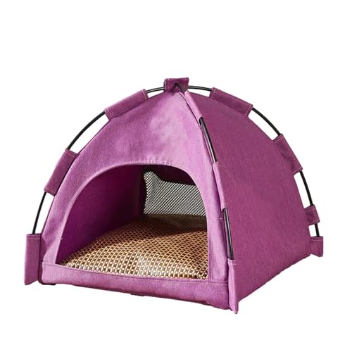 Wasserdichtes Tipi Zelt |Hunde-Tipi-Haustierzelt | Tragbare Hundehütten | Welpen-Tipi, Katzenbett | 42*42*38CM Haustier Käfig Katze Zelt Laufstall Welpen Zwinger Outdoor Hunde Haus für Kaninchen, Hund von HUNJHYC